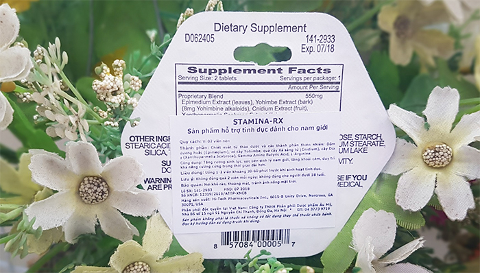 Stamina Rx chiết xuất từ các loại thảo dược tự nhiên