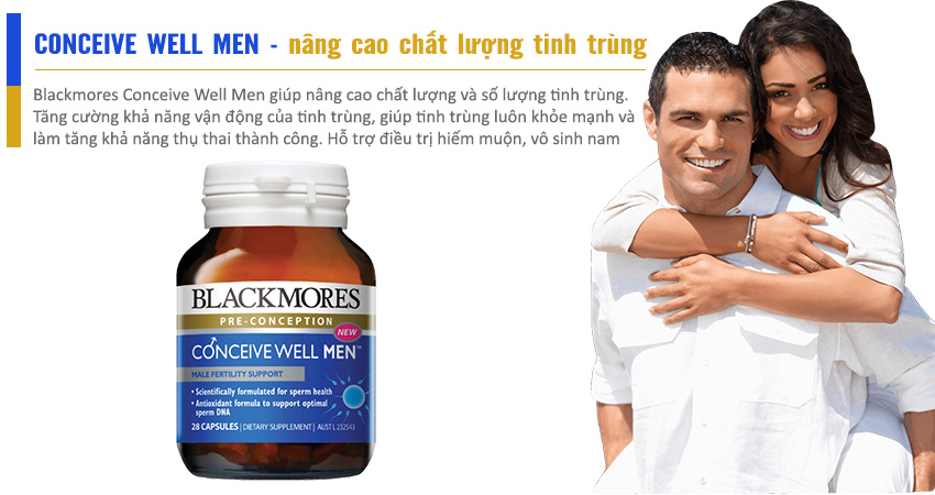 Blackmores Conceive Well Men lựa chọn hoàn hảo cho nam giới