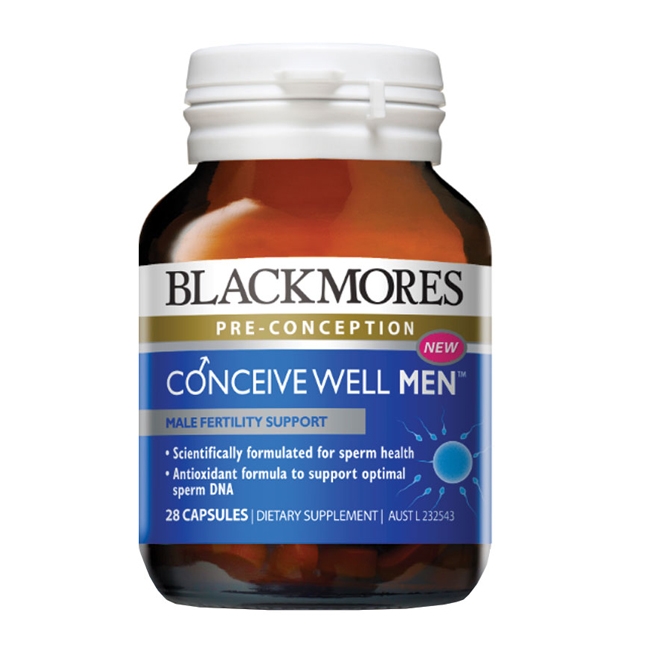 Blackmores Conceive Well Men với các dưỡng chất thiết yếu