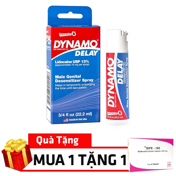 Chai xịt tăng cường sinh lý nam của Mỹ Dynamo Delay
