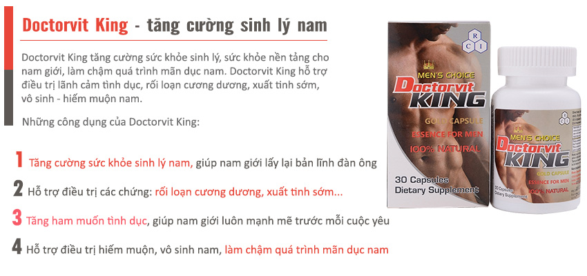 Công dụng Viên uống Doctorvit King