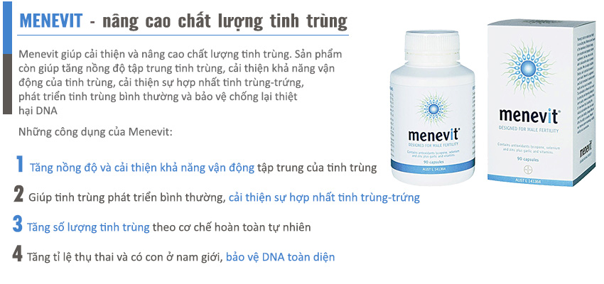 Công dụng Viên uống Menevit