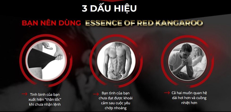 Dấu hiệu nên sử dụng Essence Of Red Kangaroo 20800mg