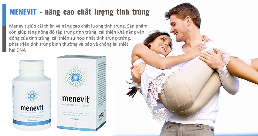 Menevit giúp cải thiện số lượng và chất lượng tinh trùng