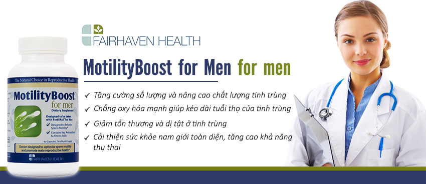 Công dụng Viên uống MotilityBoost for Men