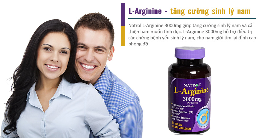 Natrol L-Arginine 3000mg bí quyết cho tình yêu luôn hạnh phúc
