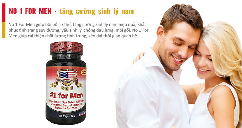 No 1 For Men bí quyết cho nam giới luôn mạnh mẽ