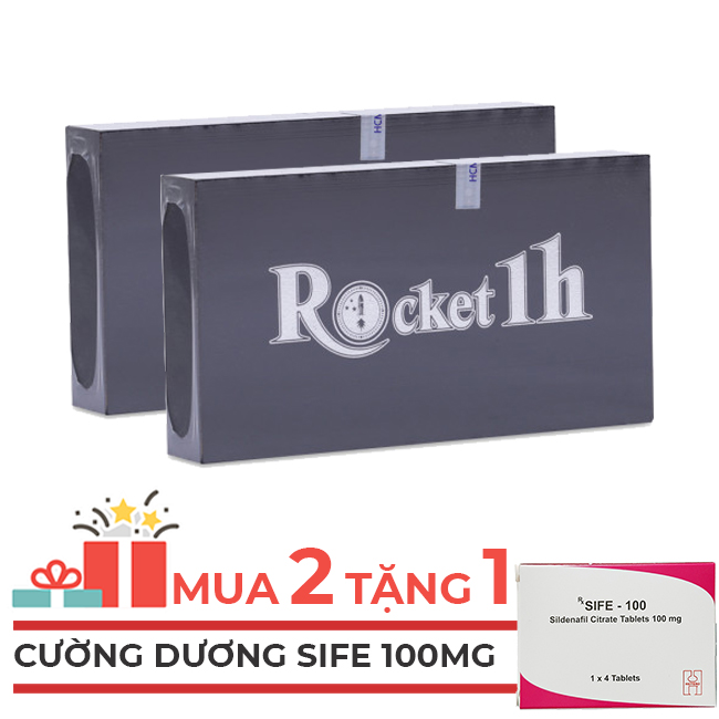 Tặng ngay 1 hộp thuốc cường dương Sife 100mg khi mua 2 hộp Rocket 1h