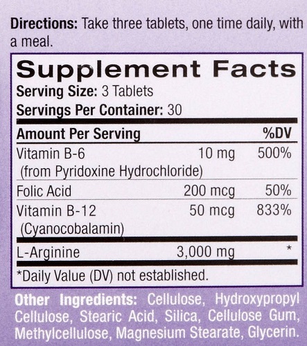 Thành phần chính Natrol L-Ariginine 3000mg