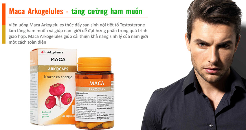 Maca Arkogelules tăng cường ham muốn cho nam giới