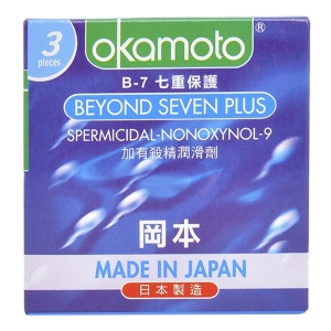 Bao Cao Su Okamoto Beyond Seven Plus, Hộp 3 Cái Bao Cao Su Okamoto Beyond Seven Plus, Hộp 3 Cái