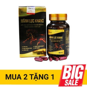 Mãnh Lực Khang bổ thận tráng dương, tăng cường sinh lý (Chai 60 viên) (hết hàng) Mãnh Lực Khang bổ thận tráng dương, tăng cường sinh lý (Chai 60 viên) (hết hàng)