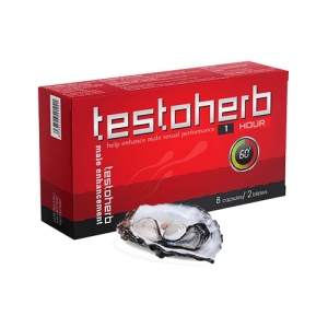 Testoherb 1hour tăng cường sinh lực cho nam giới, Hộp 8 viên