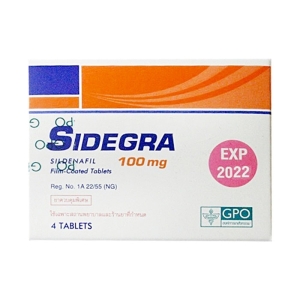 Thuốc cường dương GPO Sidegra 100mg, Hộp 4 viên Thuốc cường dương GPO Sidegra 100mg, Hộp 4 viên