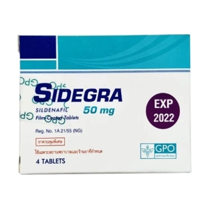 Thuốc cường dương GPO Sidegra 50mg, Hộp 4 viên Thuốc cường dương GPO Sidegra 50mg, Hộp 4 viên