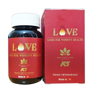 Tpbvsk Sâm Ngọc Linh LOVE for Women, Chai 30 viên Tpbvsk Sâm Ngọc Linh LOVE for Women, Chai 30 viên