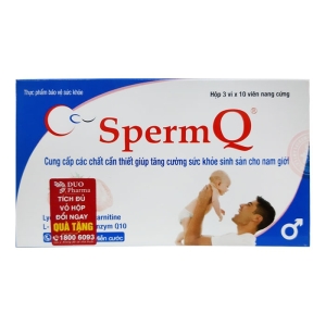 Tpbvsk tăng chất lượng tinh trùng SpermQ, Hộp 30 viên Tpbvsk tăng chất lượng tinh trùng SpermQ, Hộp 30 viên