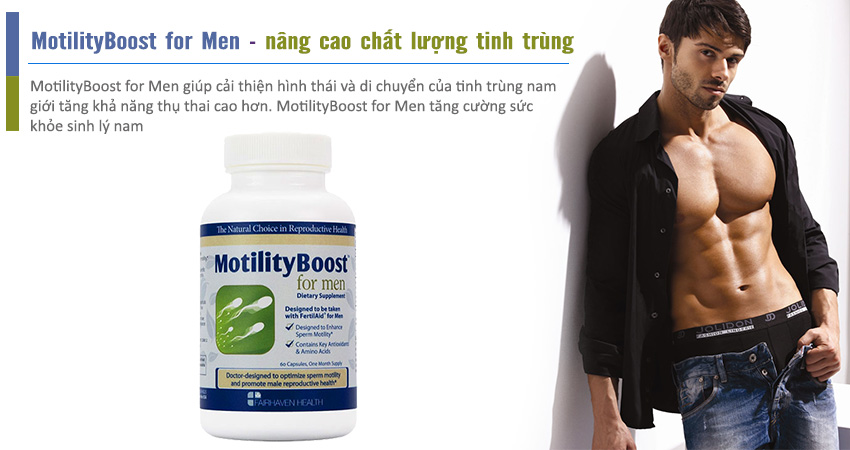 MotilityBoost for Men cải thiện và nâng cao chất lượng tinh trùng