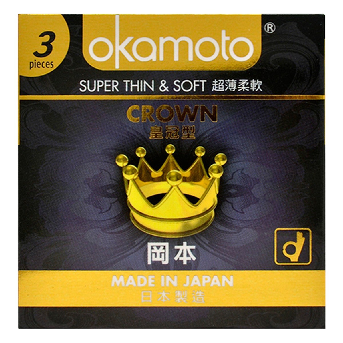 Bao Cao Su Okamoto Crown, Hộp 3 Cái