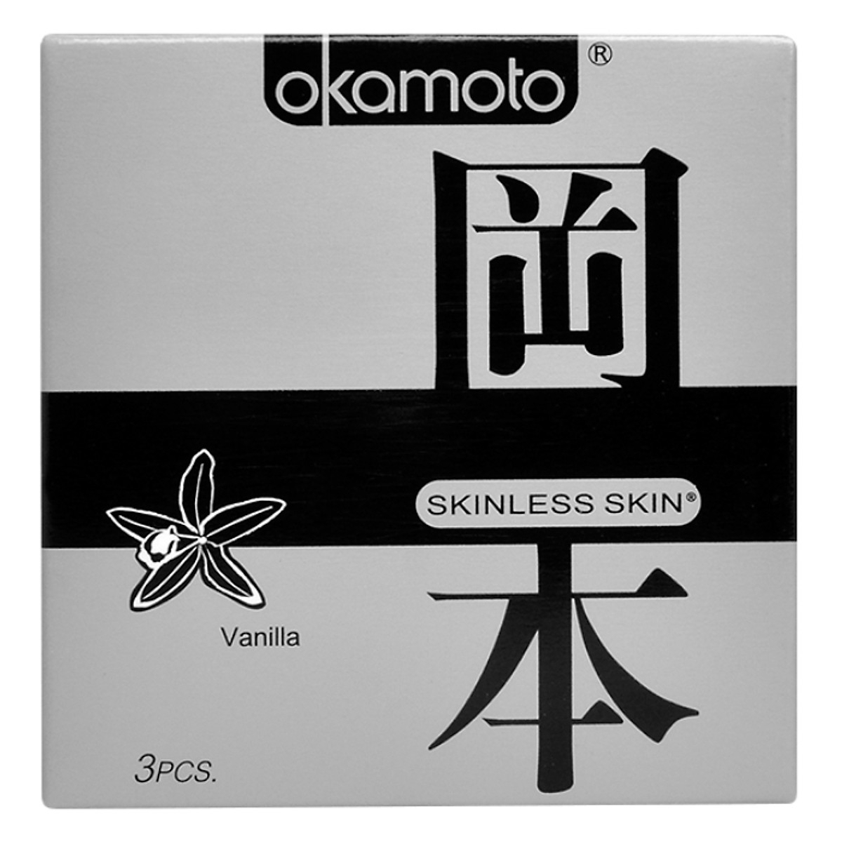 Bao Cao Su Okamoto Skinless Skin Vanilla - Hộp 3 Cái