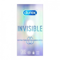 Bao cao su Durex Invisible Extra Lubricated, Hộp 10 cái