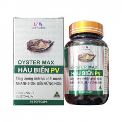 Tpbvsk tinh chất hàu USA Pharma Oyster Max Hàu biển PV, Hộp 30 viên