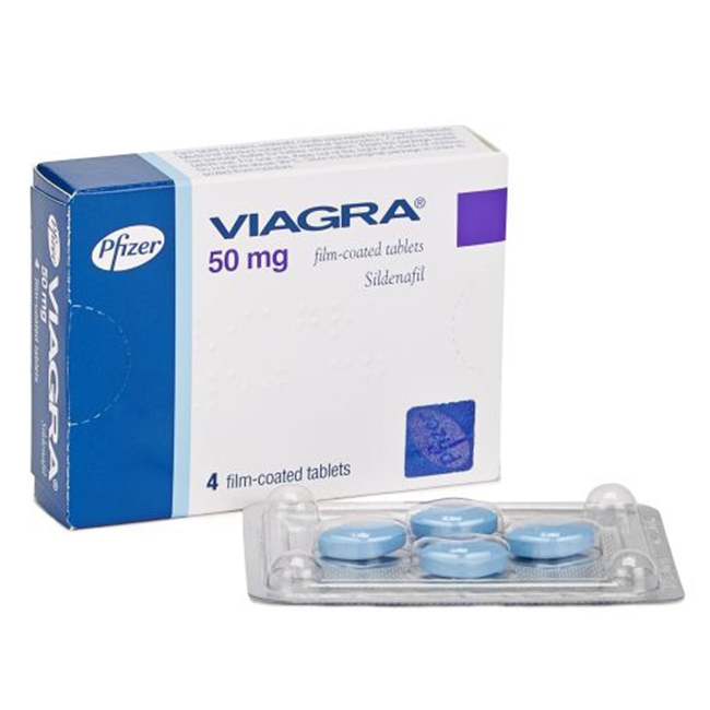 Thuốc cường dương Viagra 50mg, Hộp 4 viên (hết hàng)